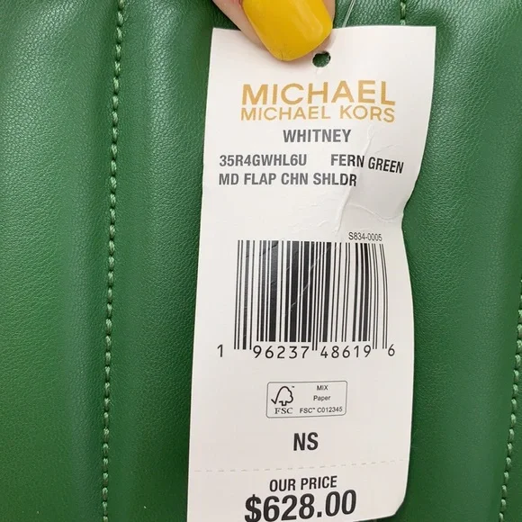 Michael Kors Whitney Medium Flap Chain Shoulder Bag 
Fern Green 
NWT - Picture 12 of 16
